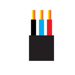 POWER CABLE icon design template vector