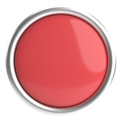 3D circle button. Empty button. 3D illustration.