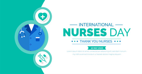 International Nurses Day background or banner design template celebrated in 12 may.