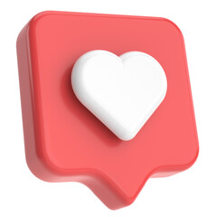 Like icon. 3D icon. 3D illustration.