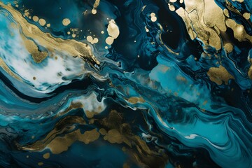 Fototapeta na wymiar Abstract Ocean Art Pattern Background. Generative AI