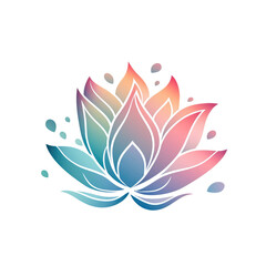 Delicate Flower Blossom In Pastel Hues Spa Logo. Generative AI