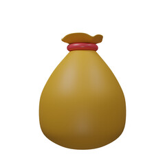 bag of money.Money bag isolated. Money saving concept.Symbol of goals in savings.investing and business.money management.Saving and Money bags icon. Dollar.3D rendering,illustration