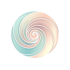 Elegant Spiral Design In Soft Pastel Colors Spa Logo. Generative AI