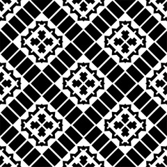 Seamless repeating pattern.  Black and white pattern for web page, textures, card, poster, fabric, textile.