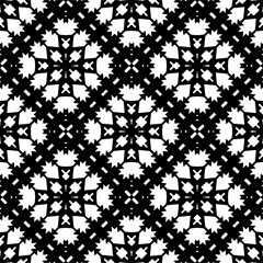 Seamless repeating pattern.  Black and white pattern for web page, textures, card, poster, fabric, textile.