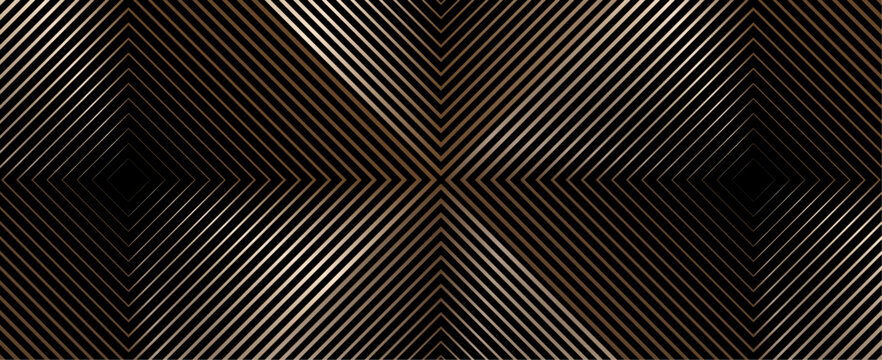 Premium background design with digital line pattern  in gold colour. Vector horizontal golden texture template for business banner, formal invitation, luxury voucher, prestigious gift certificate