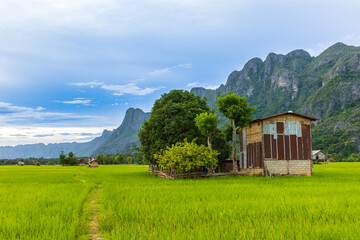 Farmer's village in rural of Laos.