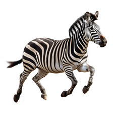 Fototapeta na wymiar zebra full body isolated on white