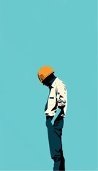 Hard worker ladory day, minimalist,