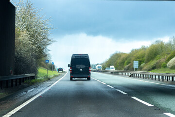 White Van On The Road