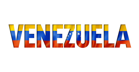 venezuela flag text font - obrazy, fototapety, plakaty