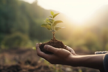 Fototapeta premium An image representing the concept of a sustainable and environmentally conscious world. Ai generated.