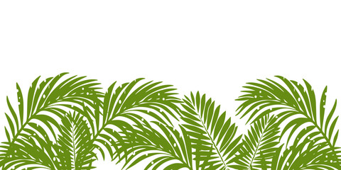 Tropical leaves seamless pattern background. Vector illustration for your design