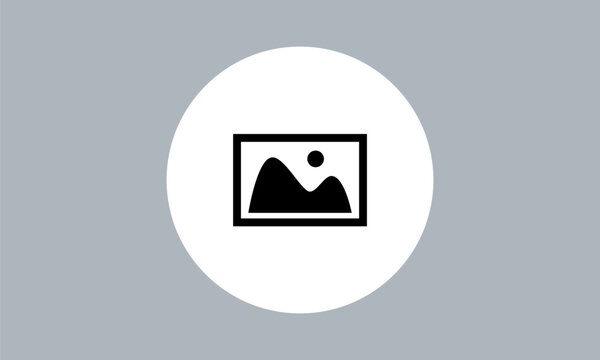 Image gallery icon, silhouette Landscape photo pictogram, album picture symbol signs vector illustration