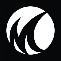 letter M vector illustration template