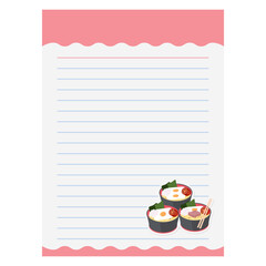 Paper Note Ramen Noodle Ramyun Ramyeon Soup Traditional Asian Food
