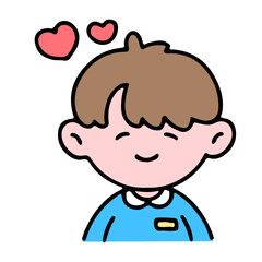 A little cute boy angry, isolated on a background vector illustration.