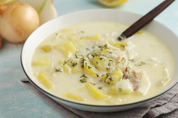 Cullen Skink, traditional fish soup, Scottish cuisine