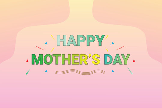 Happy Mother's Day poster with beautiful  background