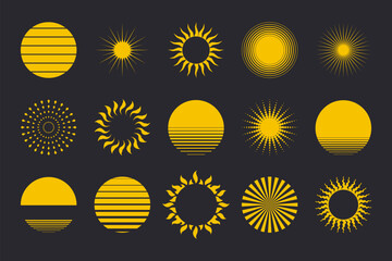Sun Icons Vector Set