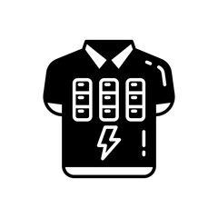Solar Powered Shirt icon in vector. Illustration