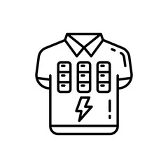 Solar Powered Shirt icon in vector. Illustration
