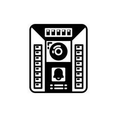 Solar Doorbell icon in vector. Illustration