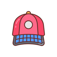 Solar Powered Cap icon in vector. Illustration