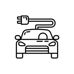 Solar Car icon in vector. Illustration