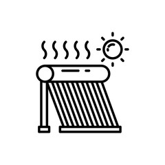 Solar Water Heater icon in vector. Illustration