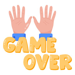 Check this flat sticker of teamwork 