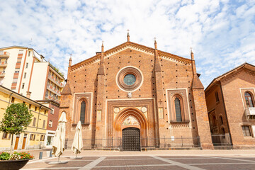 Fototapeta na wymiar Collegiate Basilica of San Lorenzo in Mortara, Province of Pavia, region of Lombardy, Italy