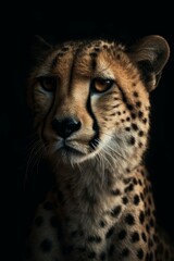 Wild cheetah animal nature. Generate Ai