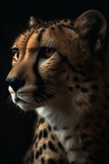 Wild cheetah animal. Generate Ai