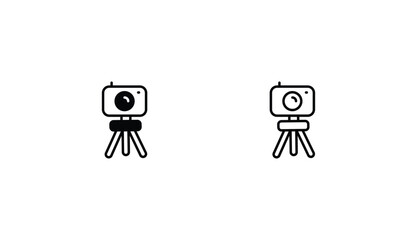 camera icon design with white background stock illustration