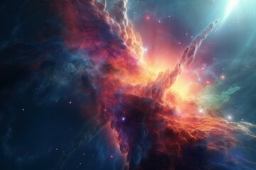 Cosmic galaxy background space. Generate Ai
