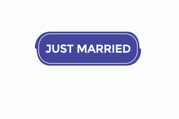 just married vectors.sign label bubble speech just married 
