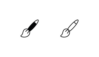 brush icon design with white background stock illustration