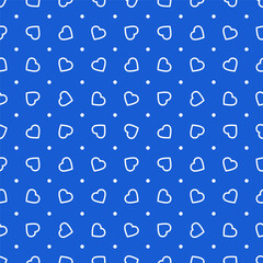 Heart love and dot seamless pattern