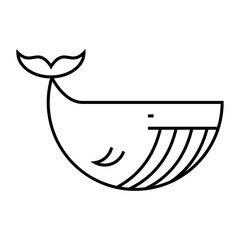 whale with line style suitable for icon or logo © ariyantodeni