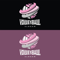Volleyball Logo, Sport Simple Design, World Sports Tournament Vector, Illustration Symbol Icon