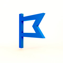 Flag Icon Right Side In White Background