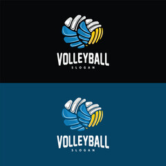 Volleyball Logo, Sport Simple Design, World Sports Tournament Vector, Illustration Symbol Icon