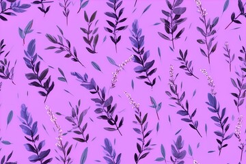 Fototapeta premium Lavander flowers pattern purple background.
