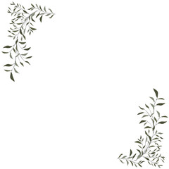 laurel wreath or Borders decorated for Vector illustration botanical decoration elements 02