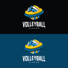 Volleyball Logo, Sport Simple Design, World Sports Tournament Vector, Illustration Symbol Icon