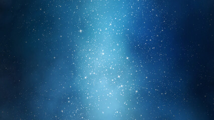 手描きの水彩の星空、宇宙、キラキラ背景