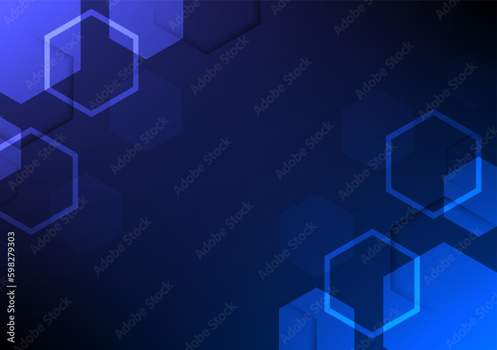 Poster abstract background technology hexagon conveys the internals of the digital systems working behind t