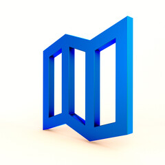 Map Icon Right Side In White Background